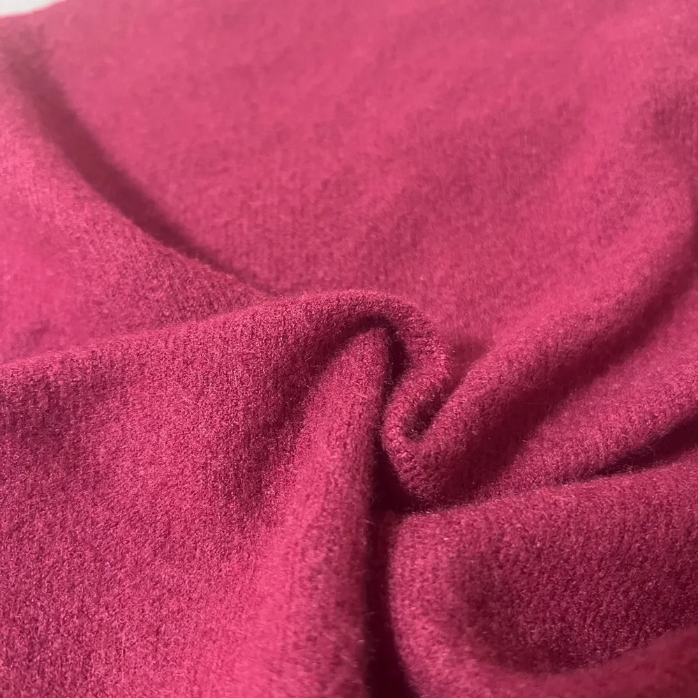 Burgundy Fringed Scarf